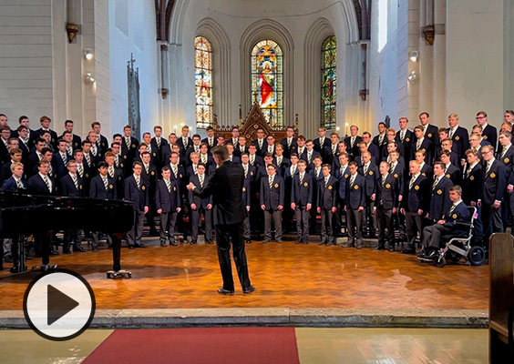 The BYU Men’s Chorus performs in the Dome Cathedral of Riga, Latvia.