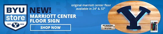 BYU Store | New Marriott Center Floor Sign | Original Marriott Center floor available in 24 x 32.