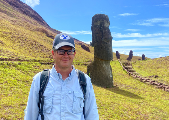 BYU professor Ed Carter visited Easter Island during his Fulbright experience in Chile last fall. Photo by Jeff Sheets.