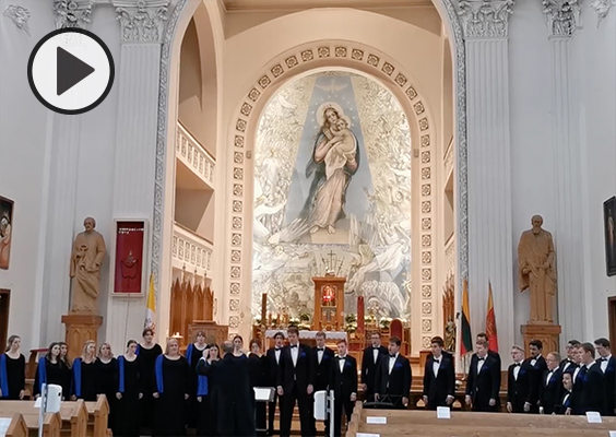 BYU Singers perform at the Church of St. Mary Queen of Peace in Klaipėda Lithuania.