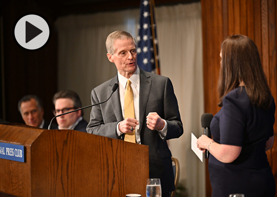 Elder David A. Bednar of the Quorum of the Twelve Apostles answers questions at the National Press Club in Washington, D.C., on Thursday, May 26, 2022. Credit: The Church of Jesus Christ of Latter-day Saints.