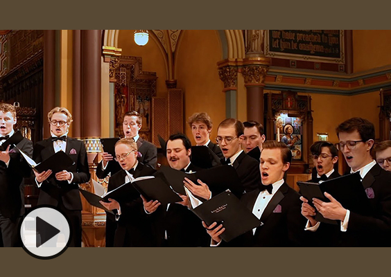 the BYU Singers perform in teh Cathedral of the Madeleine.