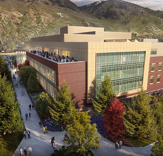 An artist's rendering of the new Arts Building for the College of Fine Arts and Communications.
