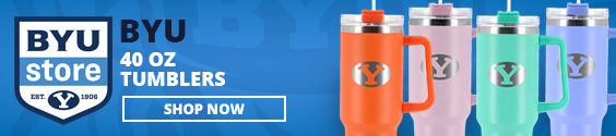 BYU Store | BYU 40 ounce oval Y stainless steel tumblers | Shop Now.