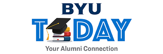 BYU Today masthead with Christmas bells in place of the letter O