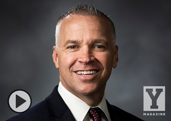 A portrait of Shane Reese, BYU's 14th president. Click to hear a Y Magazine podcast.