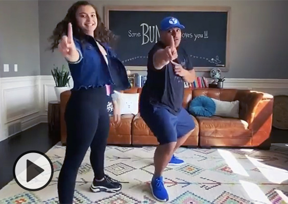 Sadie and Kalani Sitake dance to a Beyonce song.