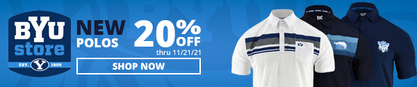 BYU Store | New Polos 20 percent off thru 11-21-21 | Shop Now