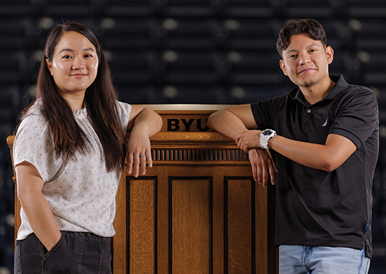Students like Elisa Toma and Paco Estrada are bringing BYU Speeches to audiences around the world. Photo by Bradley Slade